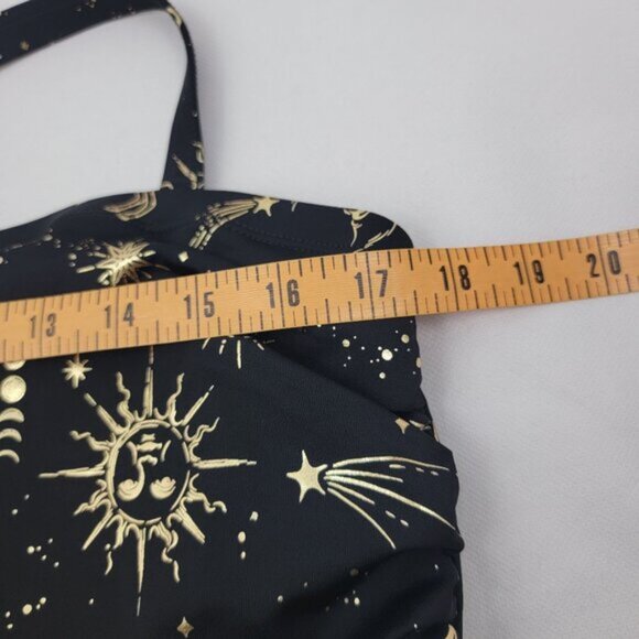 TORRID Womens Swimsuit Wireless Lattice One Piece BLACK Celestial Star Sz 2 Plus - Picture 12 of 16